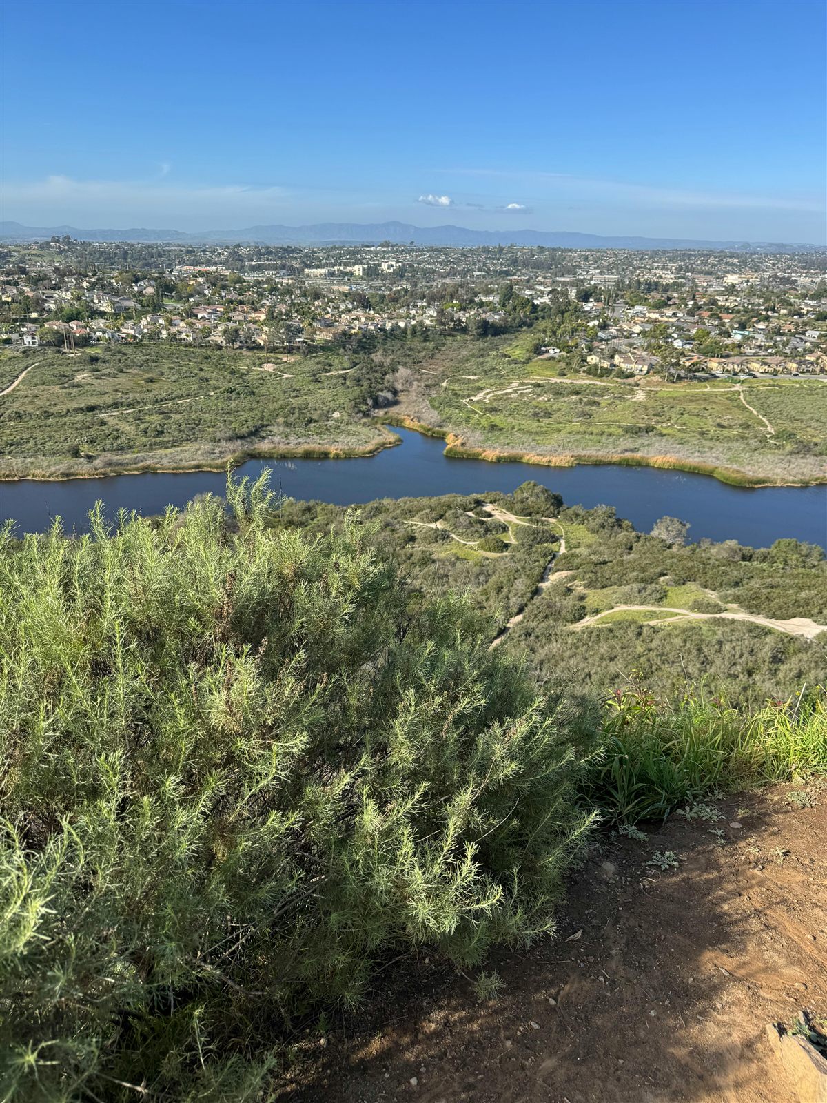 View from the hills above Chula Vista looking over the Otay River valley and South Bay neighborhoods