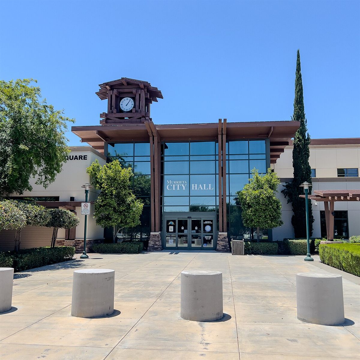 Murrieta City Hall with clock tower, Riverside County, California