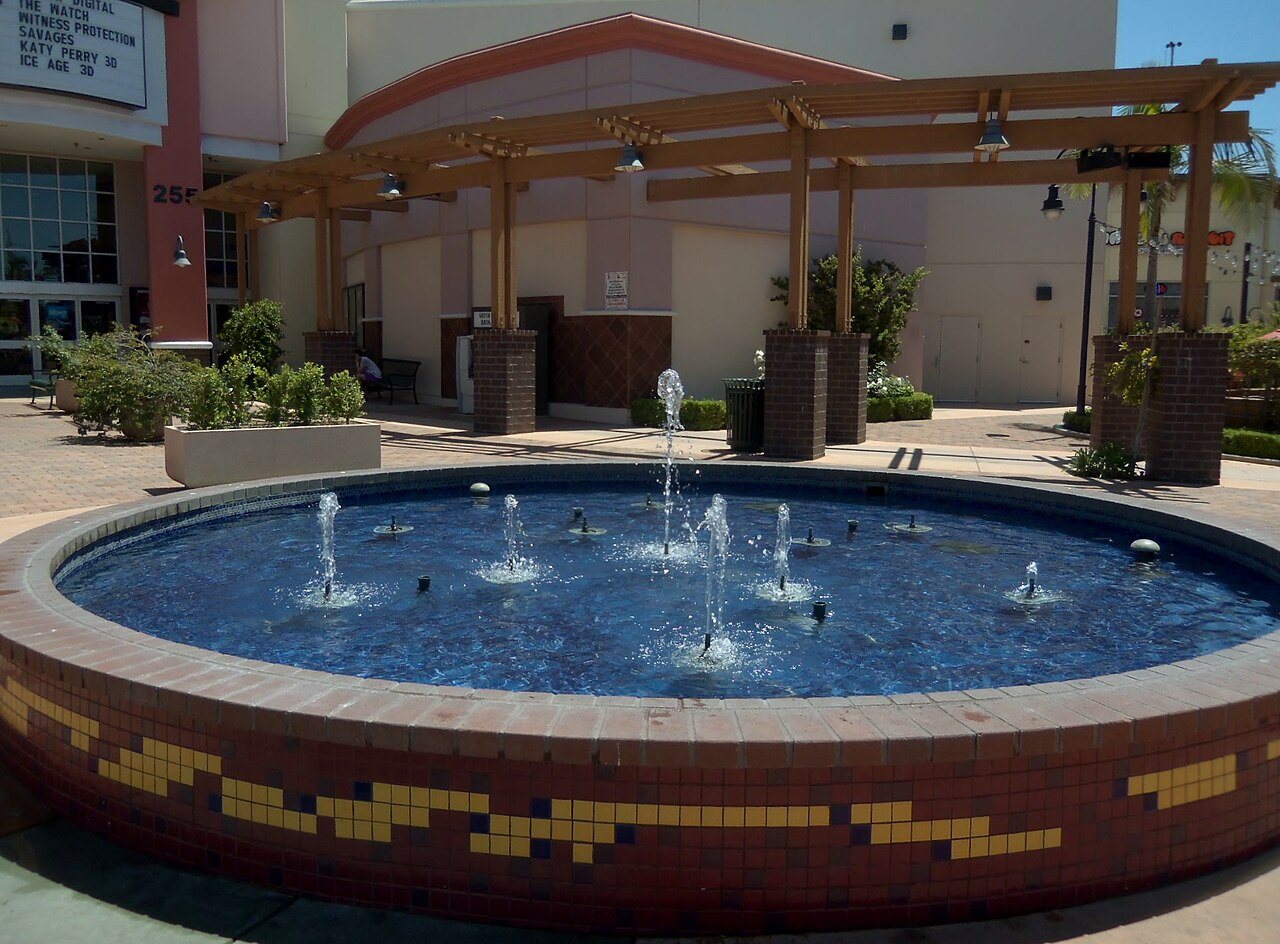 Downtown Oxnard fountain plaza, Ventura County, California